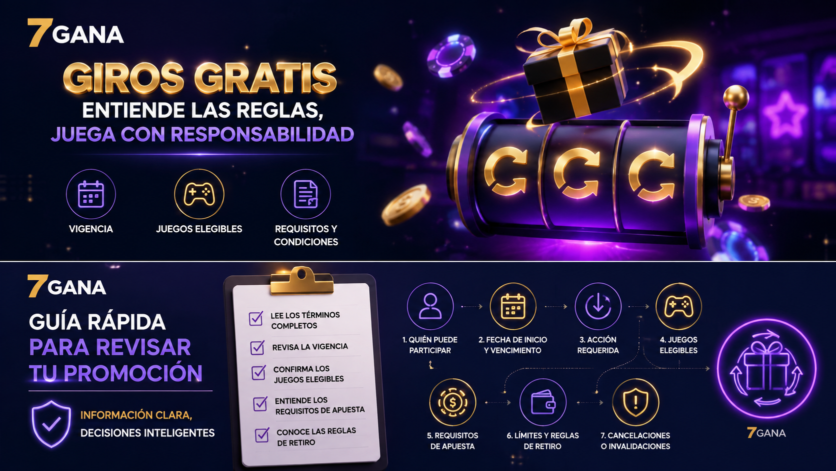 Ilustración editorial sobre qué es el RTP en tragamonedas para una guía informativa de 7GANA dirigida a usuarios adultos en México