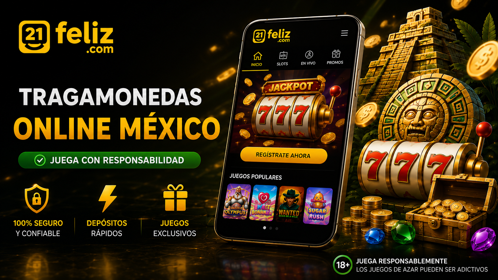 Escena digital sobre tragamonedas online México con interfaz móvil clara y elementos de juego sobrios en un entorno de casino online.