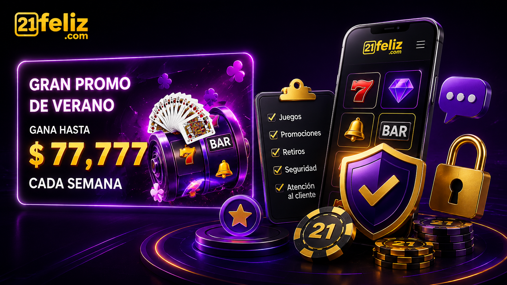 Guía visual sobre 21FELIZ opiniones con elementos de juego digital, reglas y control responsable en un entorno moderno.