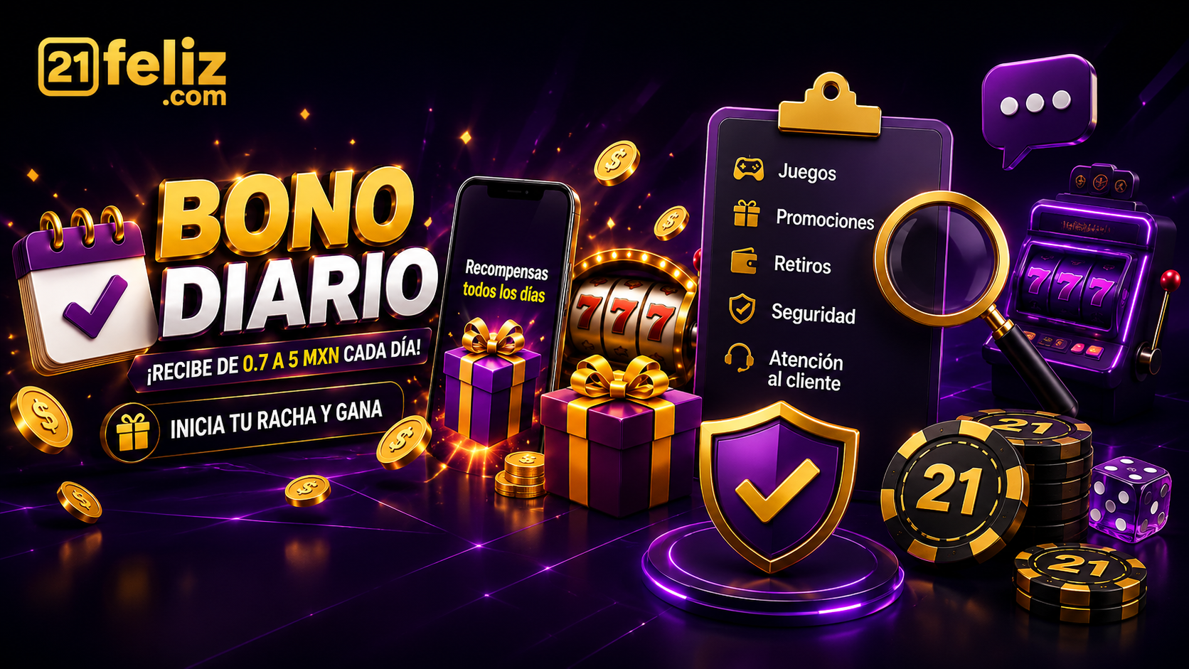 Guía visual sobre bono de bienvenida de casino con elementos de juego digital, reglas y control responsable en un entorno moderno.