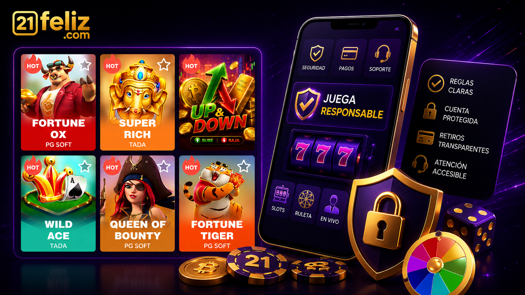 Guía visual sobre casino online confiable México con elementos de juego digital, reglas y control responsable en un entorno moderno.