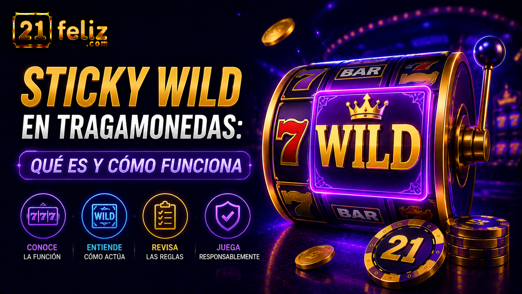 Imagen editorial sobre Sticky Wild en tragamonedas para usuarios adultos en México.