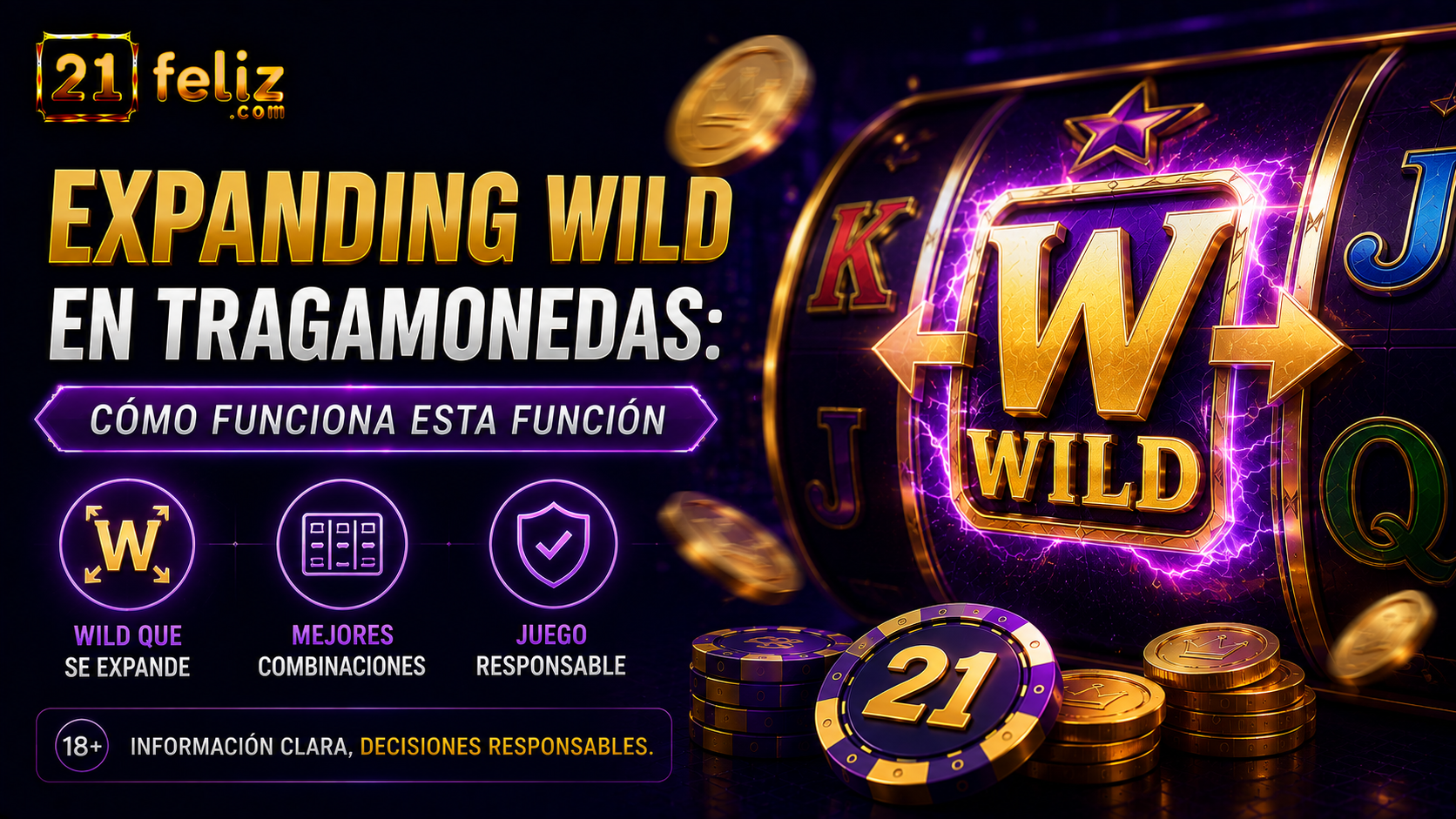 Imagen editorial sobre Expanding Wild en tragamonedas para usuarios adultos en México.