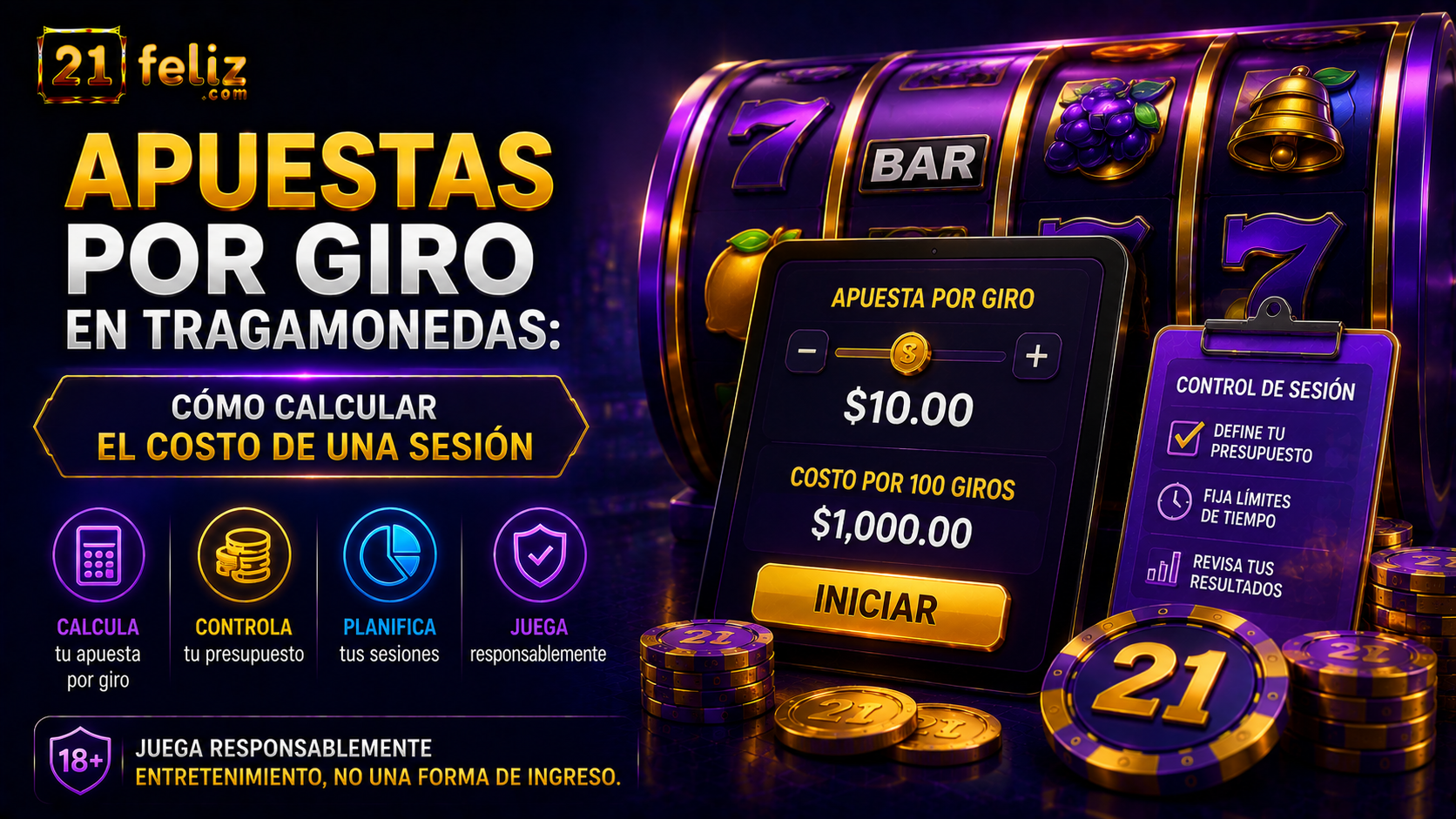 Imagen editorial sobre apuestas por giro en tragamonedas para usuarios adultos en México.