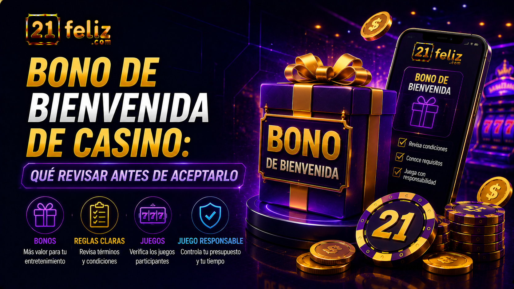 Imagen editorial sobre bono de bienvenida de casino para usuarios adultos en México.