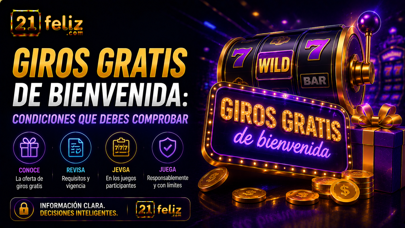 Imagen editorial sobre giros gratis de bienvenida para usuarios adultos en México.
