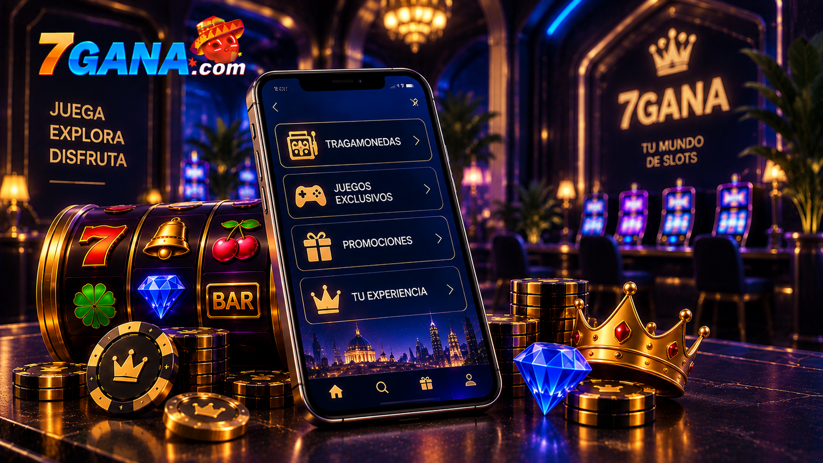 Tragamonedas con jackpot representadas con carretes y un medidor acumulado sin mostrar cantidades ni premios específicos.