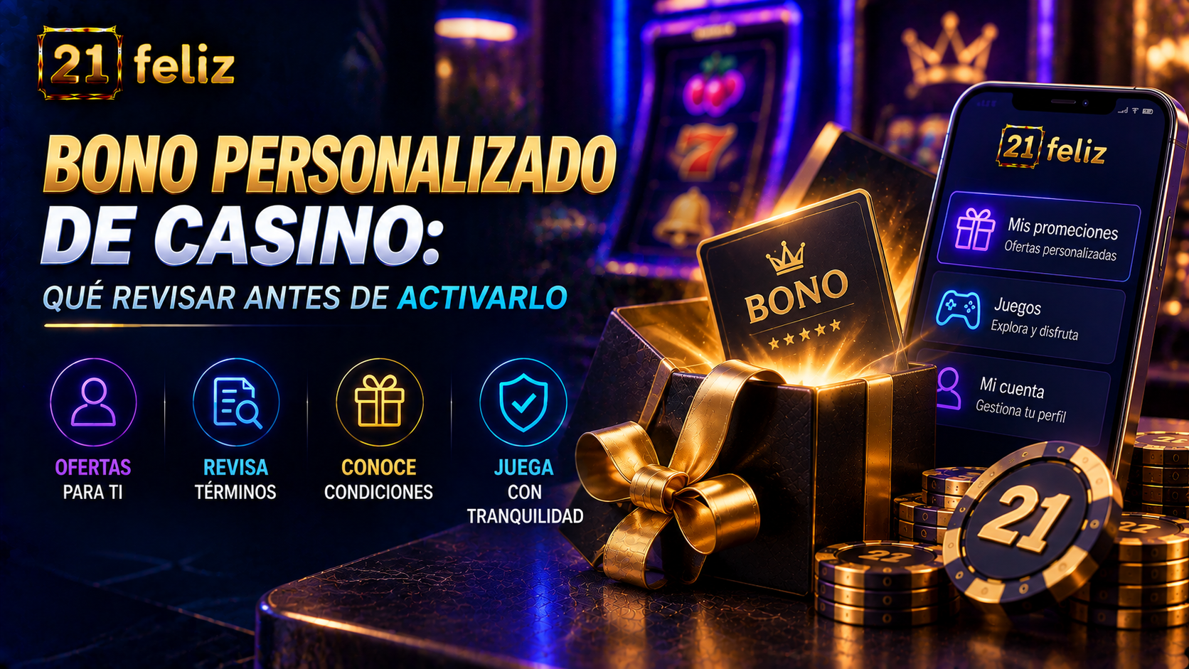 Imagen editorial sobre bono personalizado de casino con composición clara y educativa para usuarios adultos en México.