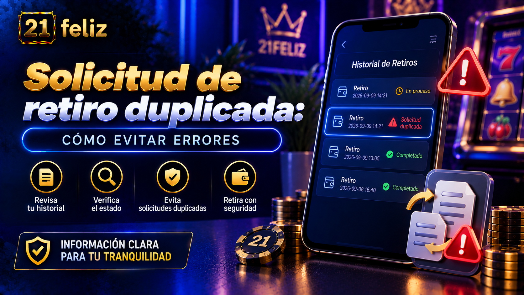 Imagen editorial sobre solicitud de retiro duplicada con composición clara y educativa para usuarios adultos en México.