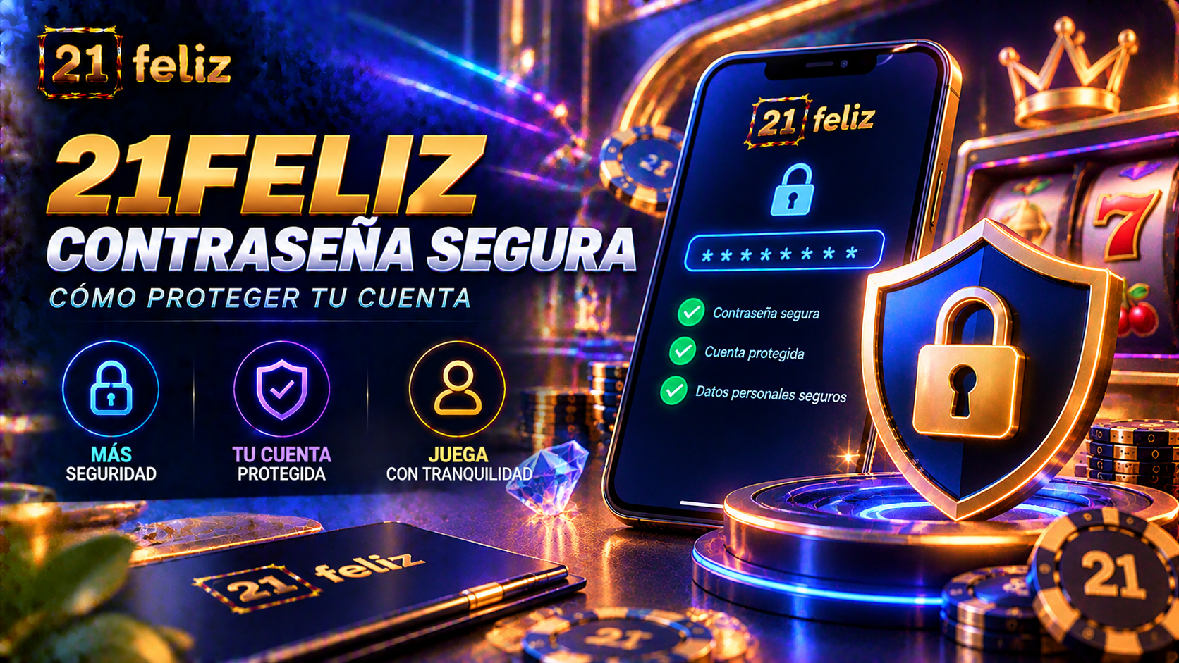 Imagen editorial sobre 21FELIZ contraseña segura con una composición clara y educativa para usuarios adultos en México.