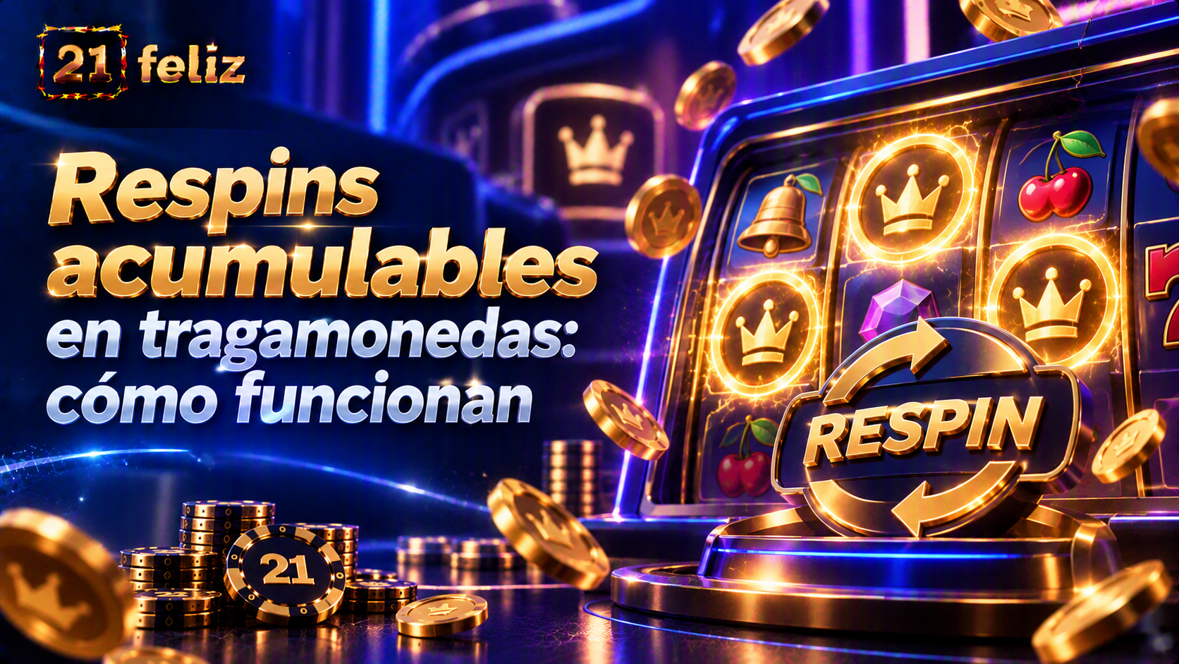 Imagen editorial sobre respins acumulables en tragamonedas con reglas y precauciones explicadas para usuarios adultos de casino online en México.