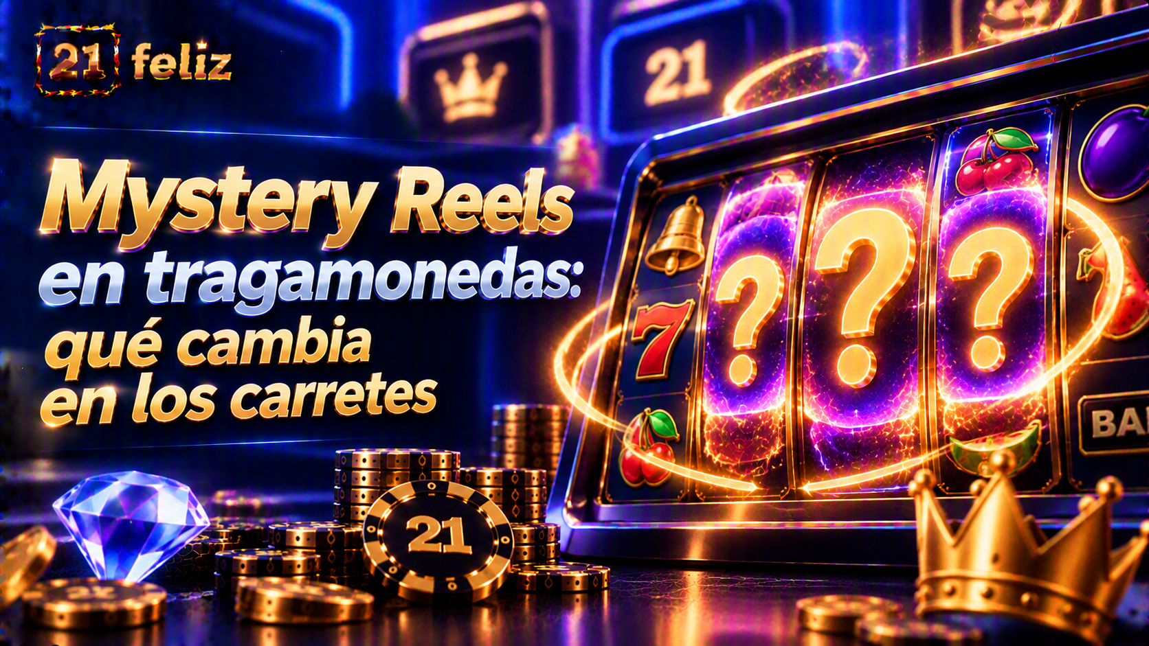 Imagen editorial sobre Mystery Reels en tragamonedas con reglas y precauciones explicadas para usuarios adultos de casino online en México.