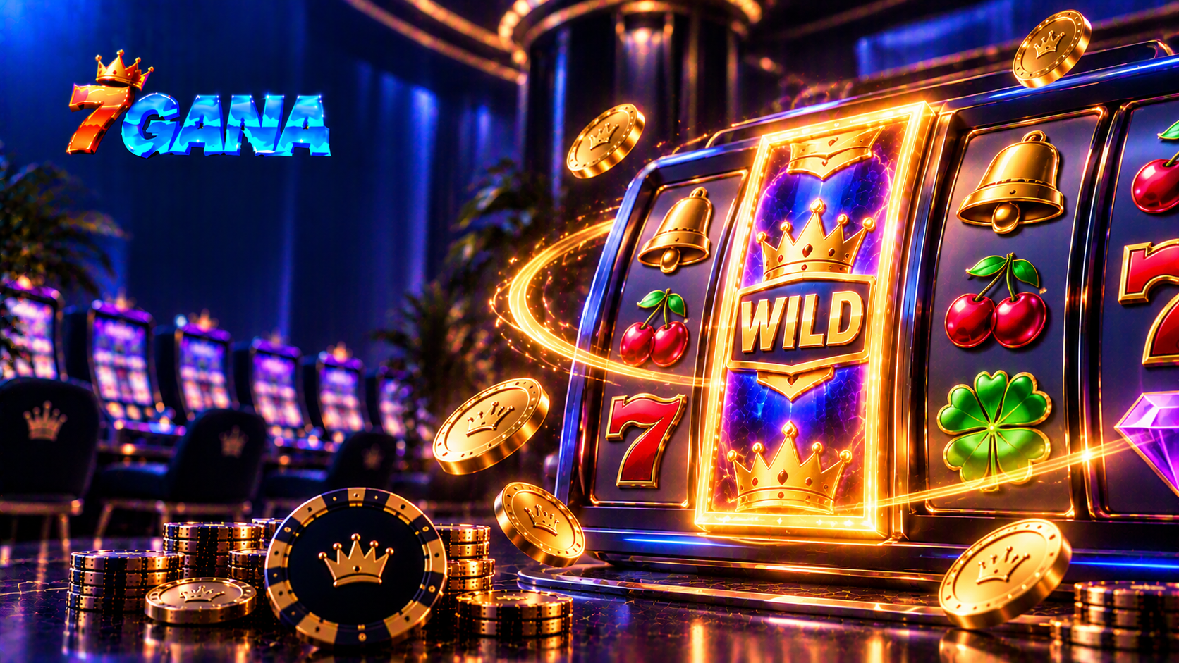 Escena educativa sobre wild reels en tragamonedas con elementos visuales del mecanismo o proceso explicado en la guía.