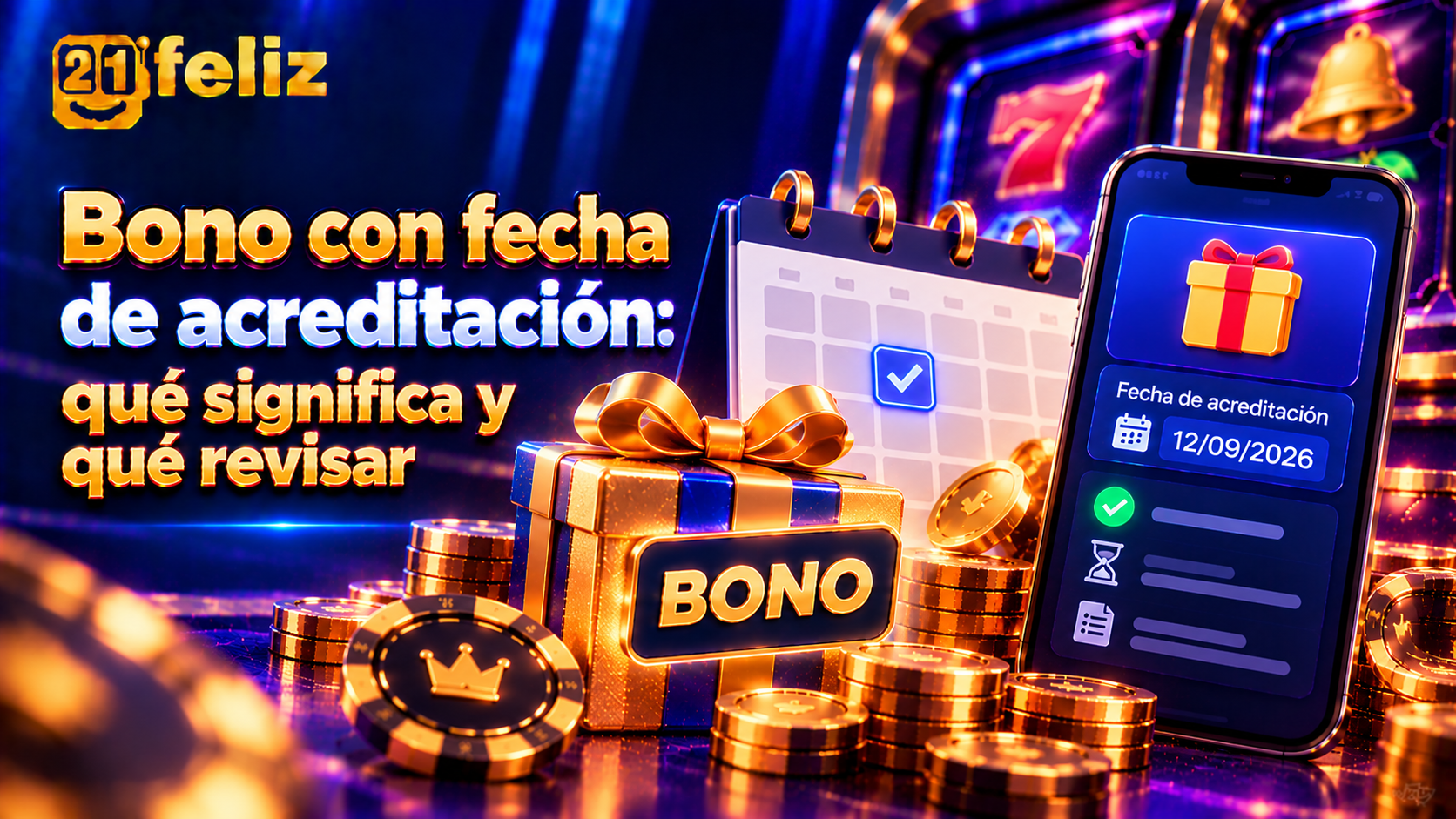 Guía visual sobre fecha de acreditación de un bono con reglas y precauciones para usuarios adultos de casino online en México.