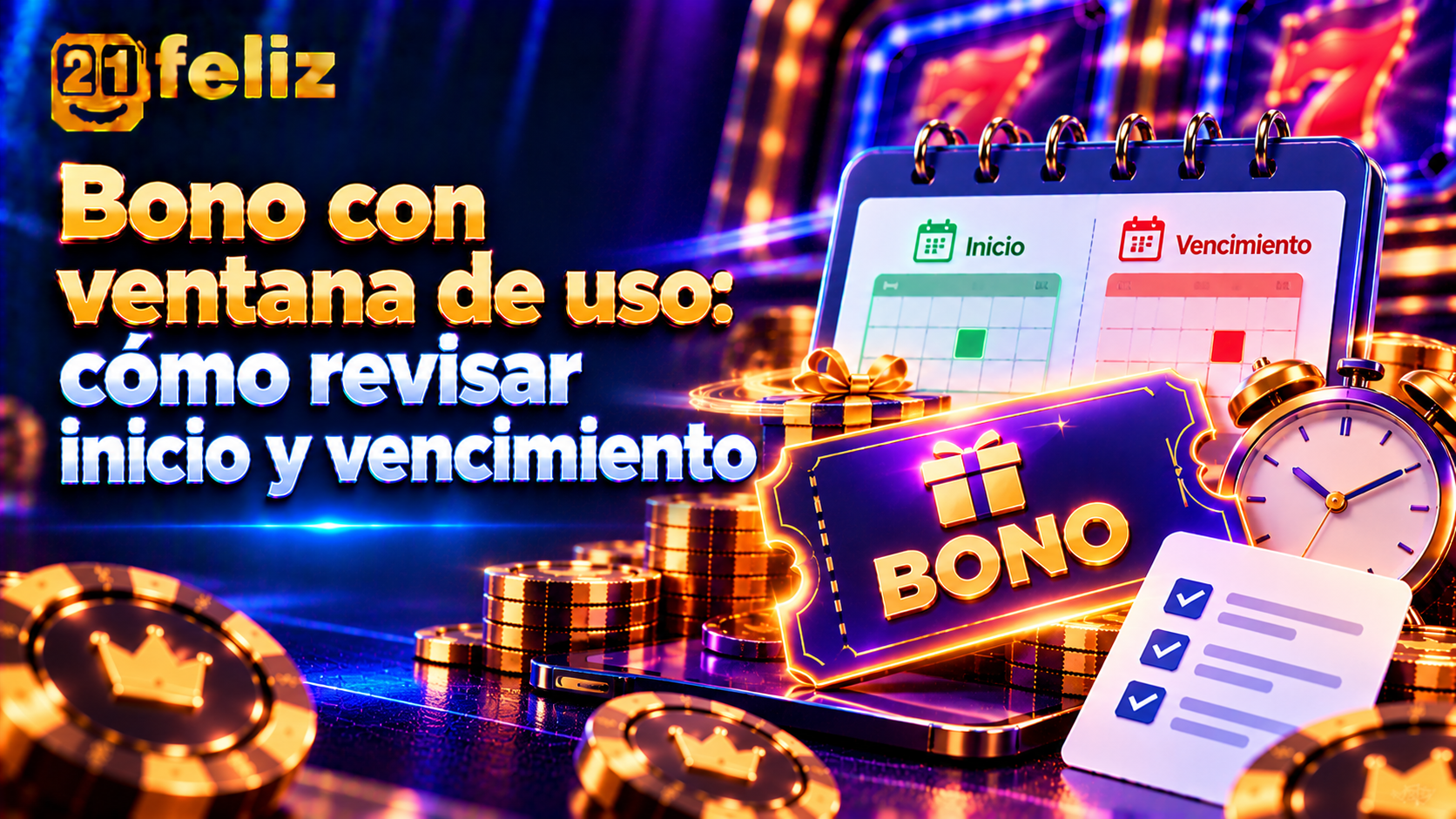 Guía visual sobre ventana de uso de un bono con reglas, controles y precauciones para usuarios adultos de casino online en México.