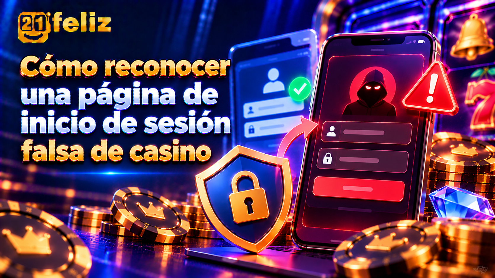 Guía visual sobre página de inicio de sesión falsa de casino con reglas, controles y precauciones para usuarios adultos de casino online en México.
