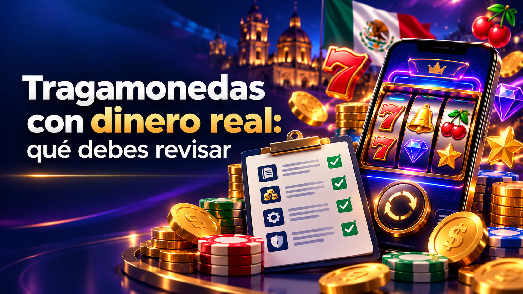 Composición editorial sobre qué es la volatilidad en slots con detalles visuales educativos en un ambiente digital elegante.