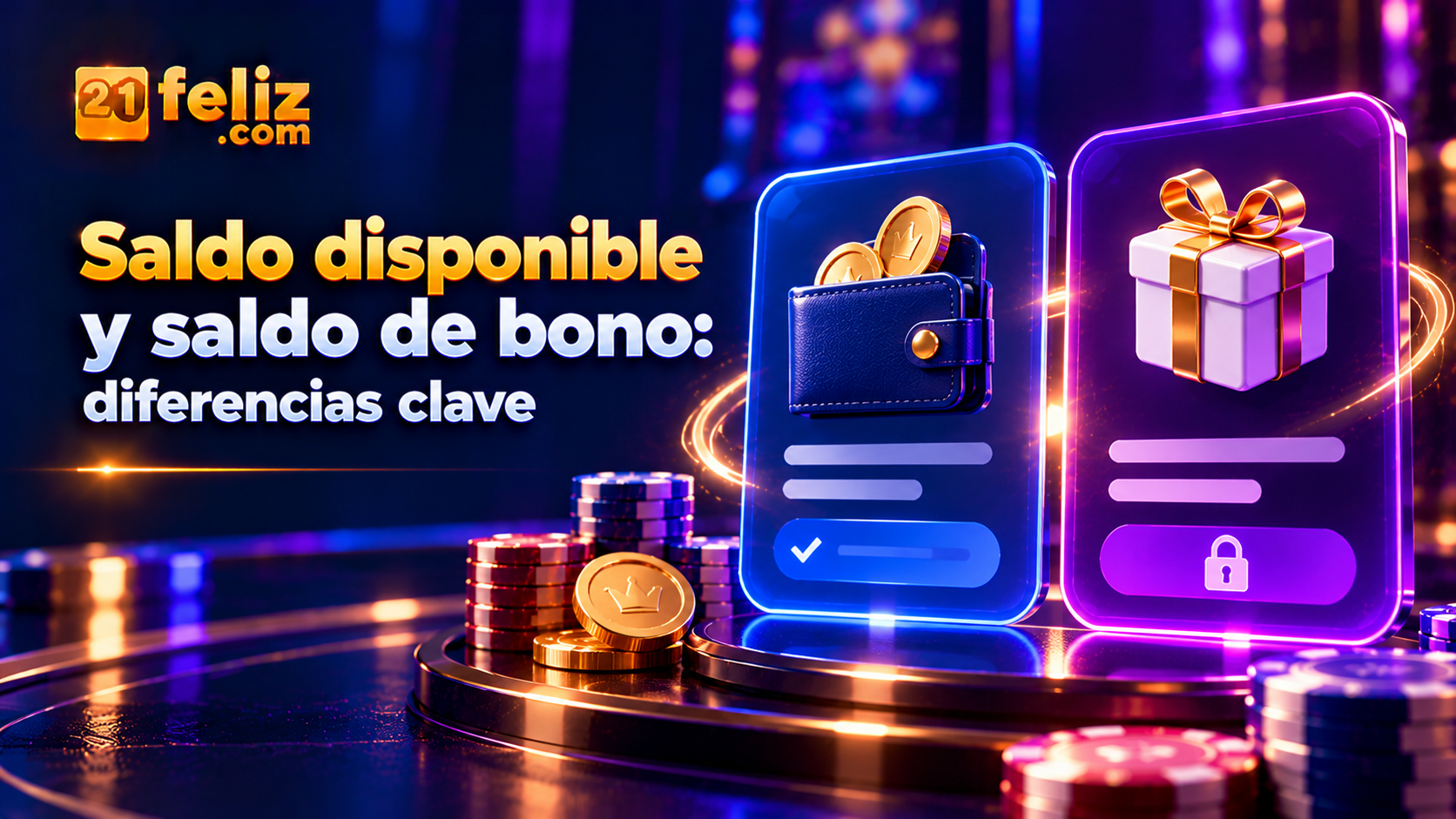 Ilustración editorial sobre saldo disponible saldo bono casino, con elementos digitales claros y una composición pensada para lectores de México.