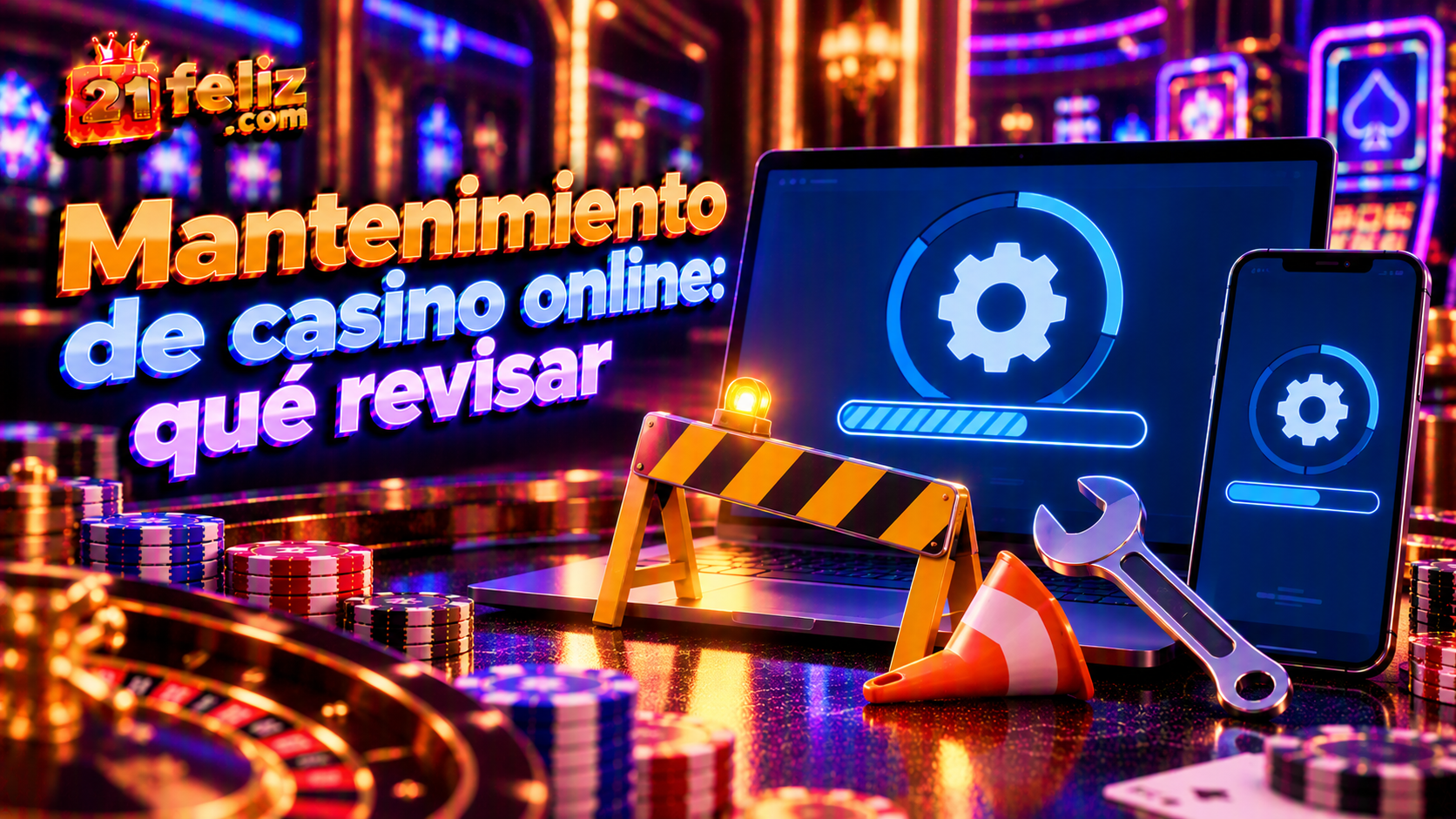 Ilustración educativa sobre mantenimiento casino online con elementos claros de una interfaz digital para adultos en México.