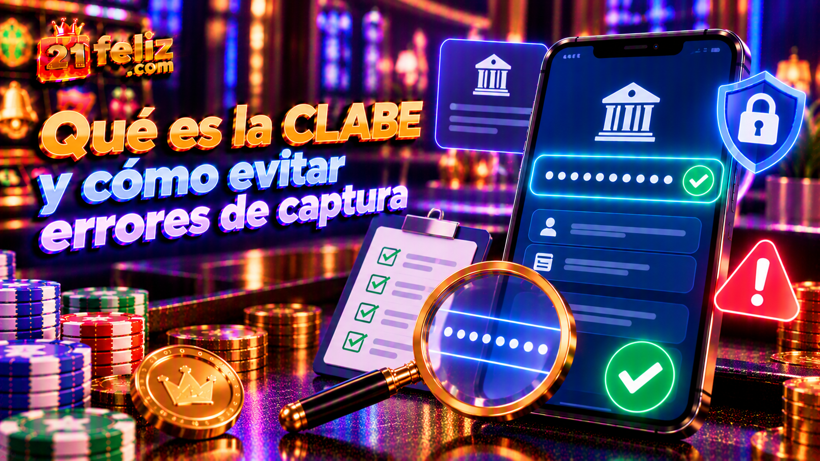 Ilustración educativa sobre clabe interbancaria mexico con elementos claros de una interfaz digital para adultos en México.
